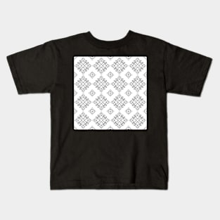 Geometric pattern black white Kids T-Shirt